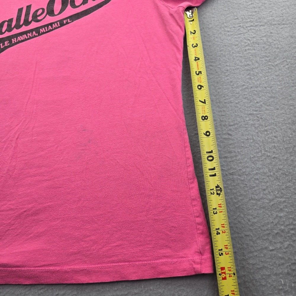 Women T-Shirt Pink Calle Ocho Little Havana, Miami FL Graphic Print Short Sleeve - Picture 5 of 9